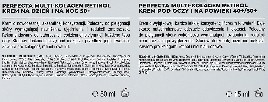 Набір - Perfecta Multi-Collagen Retinol 50 + (cr/50ml + eye/cr/15ml) — фото N3