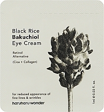 Парфумерія, косметика Крем з бакучіолом для шкіри навколо очей - Haruharu Wonder Black Rice Bakuchiol Eye Cream (пробник)