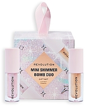 Набір - Makeup Revolution Mini Shimmer Bomb Duo Gift Set (lip/gloss/2x1.4ml) — фото N1