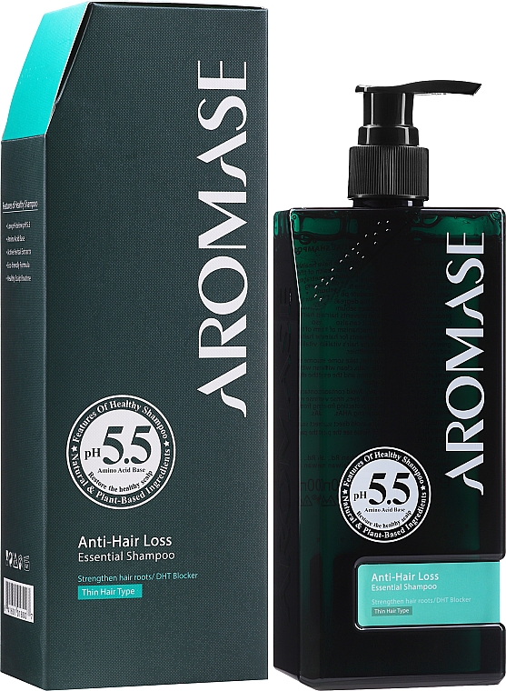 Шампунь против выпадения для тонких и ломких волос - Aromase Anti-Hair Loss Essential Shampoo — фото N4