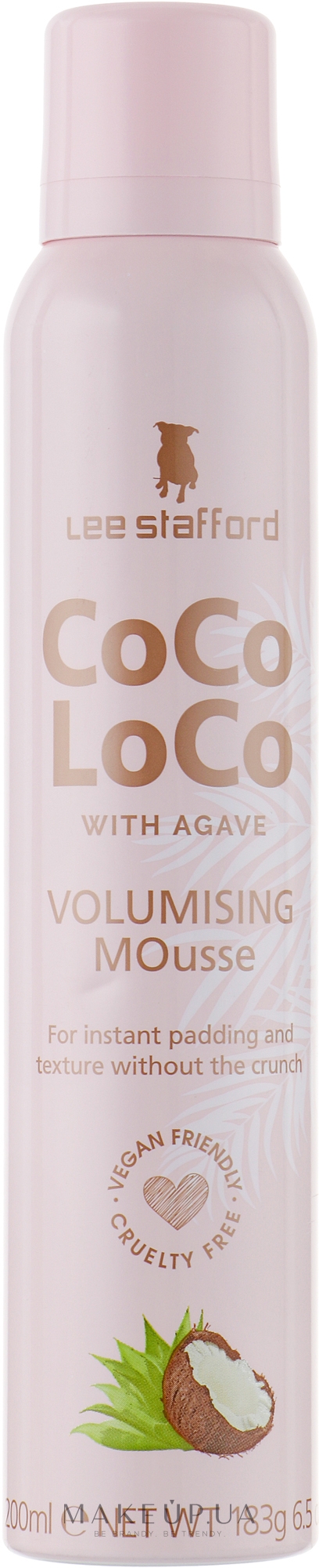 Фіксувальна пінка для волосся - Lee Stafford Coco Loco With Agave Coconut Mousse — фото 200ml