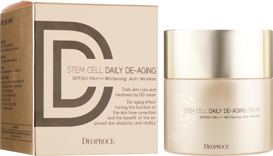 Крем DD солнцезащитный антивозрастной - Deoproce Stem Cell Daily-aging Cream 