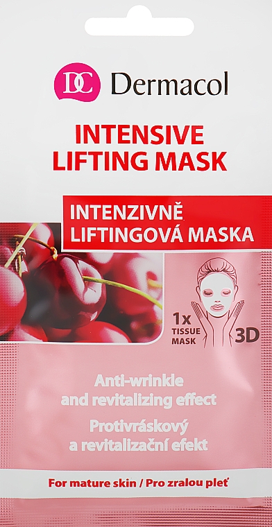 Тканевая маска для лица - Dermacol 3D Inzensive Lifting Mask — фото N1