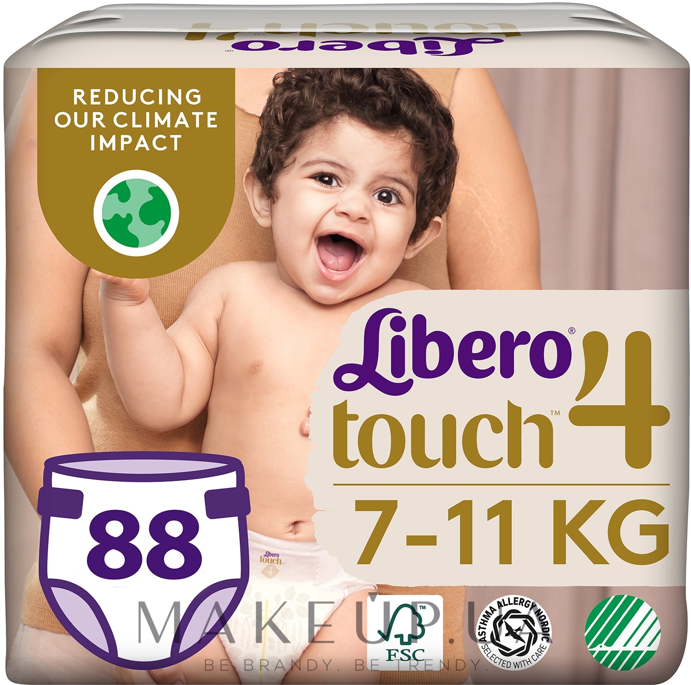 Подгузники детские Touch 4 (7-11 кг), 88 шт. (2х44) - Libero — фото 88шт