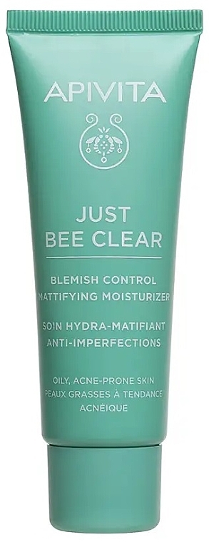 Матувальний зволожувальний крем для проблемної шкіри - Apivita Just Bee Clear Blemish Control Mattifying Moisturizer — фото N1