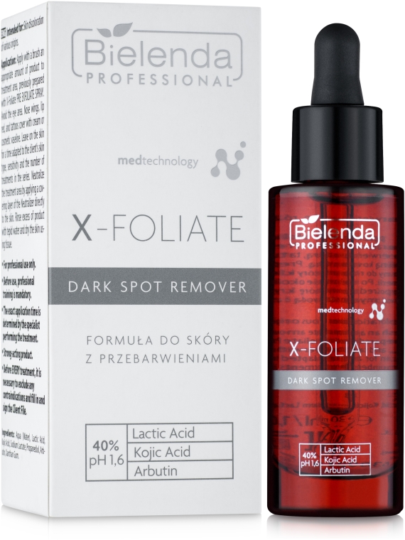 Отбеливающий пилинг для кожи лица, склонной к пигментации - Bielenda Professional X-Foliate Dark Spot Remover