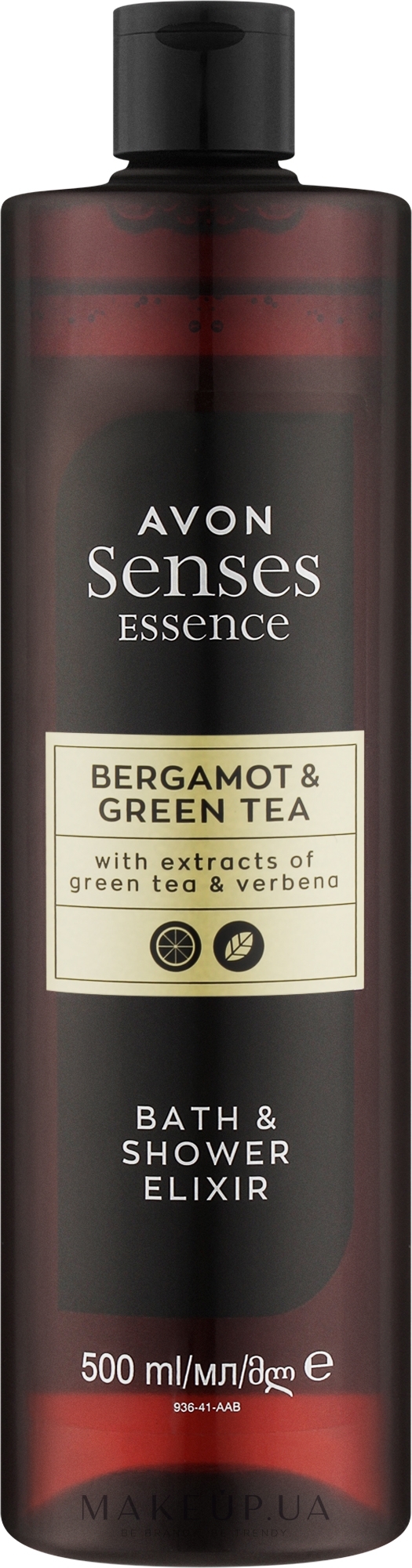 Еліксир для ванни та душу "Бергамот і зелений чай" - Avon Senses Essence Bergamot & Green Tea Bath & Shower Elixir — фото 500ml
