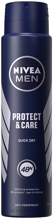 Дезодорант - NIVEA MEN Protect And Care Spray Antiperspirant Deodorant — фото 250ml