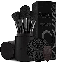 Набір пензлів для макіяжу, 12 шт. - Luvia Cosmetics Prime Vegan Pro Black Edition Brush Set — фото N1