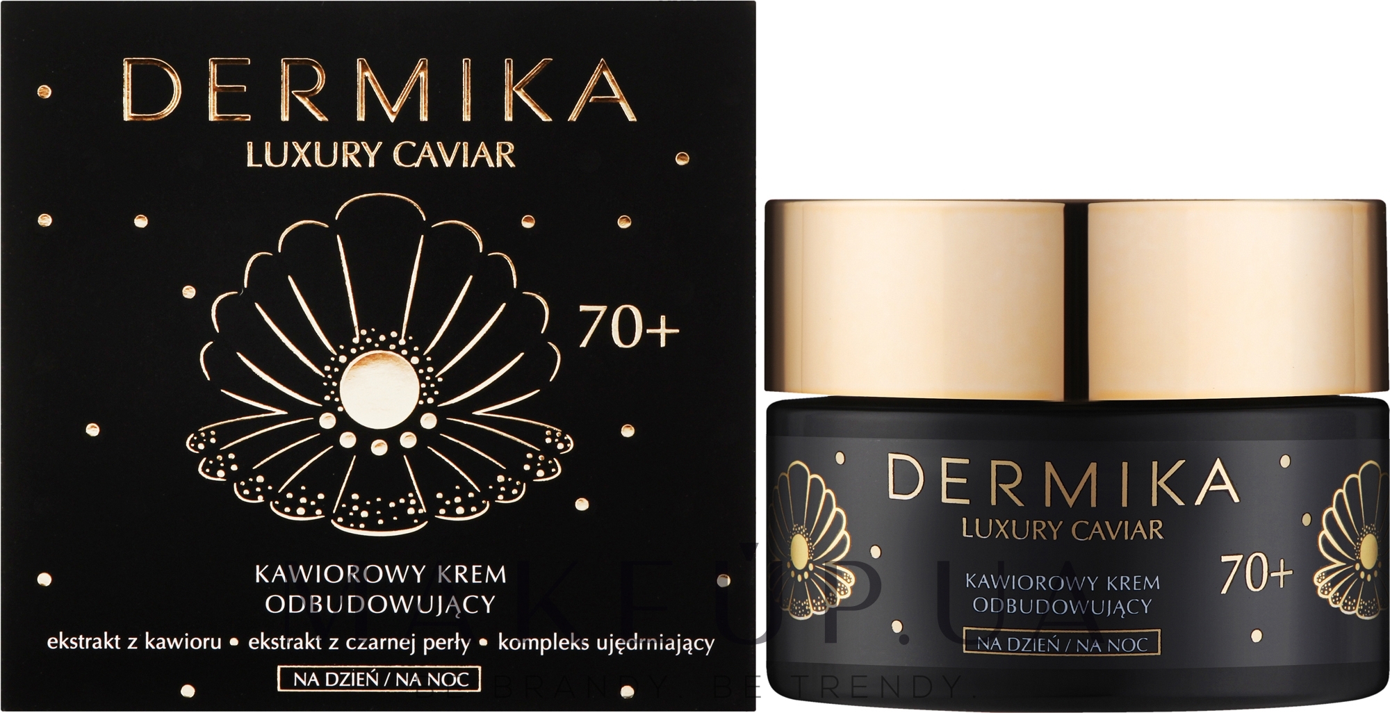Відновлювальний денний і нічний крем для обличчя - Dermika Luxury Caviar 70+ — фото 50ml