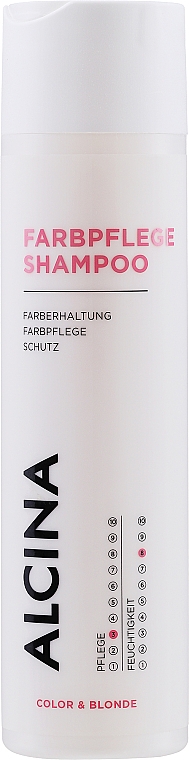 Відновлюючий шампунь для догляду за фарбованим волоссям - Alcina Farbpflege Shampoo Color & Blonde — фото N1