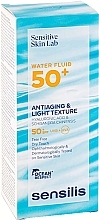 Солнцезащитный флюид для лица - Sensilis Antiaging & Light Texture Water Fluid 50+ — фото N2