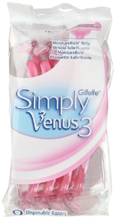 Одноразовые бритвенные станки, 8 шт. - Gillette Venus3 Simply — фото N1