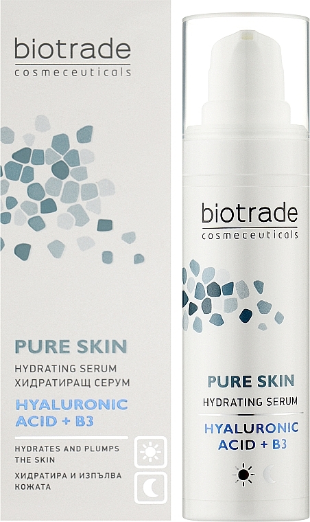 Сироватка з гіалуроновою кислотою та ніацинамідом для інтенсивного зволоження шкіри - Biotrade Pure Skin — фото N2