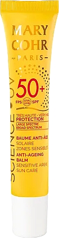 Солнцезащитный бальзам для чувствительных зон SPF50+ - Mary Cohr Anti-Ageing Balm Sensitive Areas — фото N1