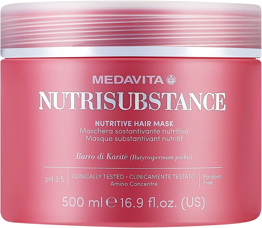 Живильна та зволожувальна маска для сухого волосся - Medavita Nutrisubstance Nutritive Hair Mask — фото N2