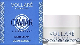 Нічний крем для обличчя з екстрактом ікри - Vollare Cosmetics Caviar Night Cream — фото N2