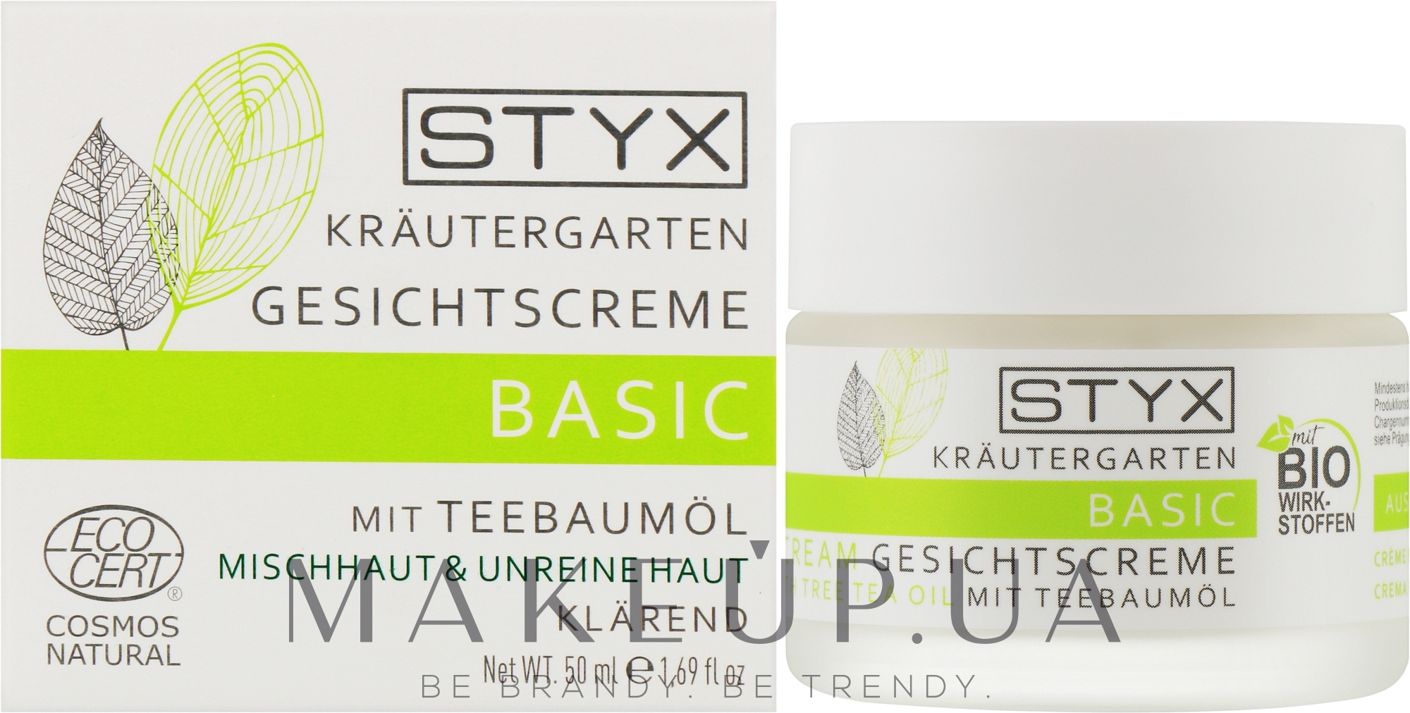 Крем для комбінованої й жирної шкіри обличчя - STYX Basic Face Cream with Tea Tree Oil — фото 50ml