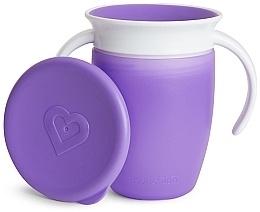 Чашка-непроливайка з кришкою, фіолетова, 207 мл - Miracle — фото N1