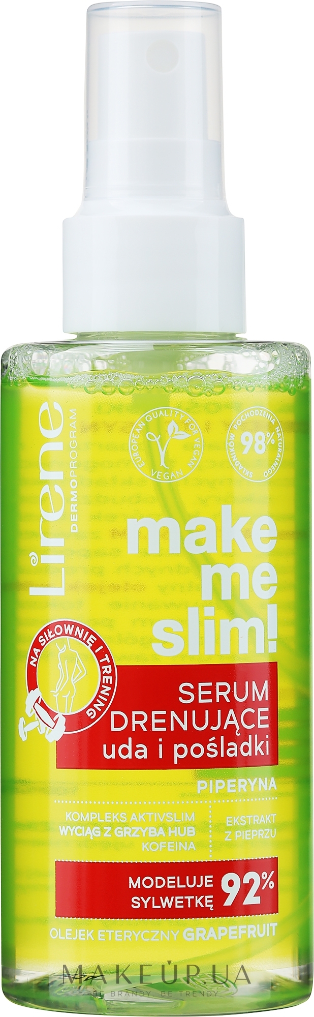 Антицеллюлитная дренажная моделирующая сыворотка - Lirene Make Me Slim — фото 150ml