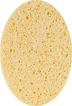 Парфумерія, косметика Спонж для вмивання "Овал", 7,5х10,5 см, жовтий - QPI