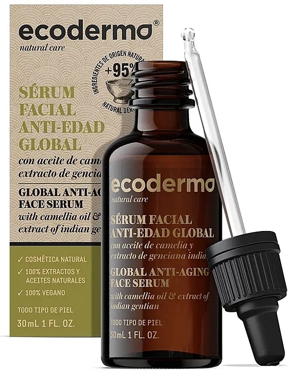 Сироватка для обличчя - Ecoderma Global Anti-Aging Face Serum — фото N1