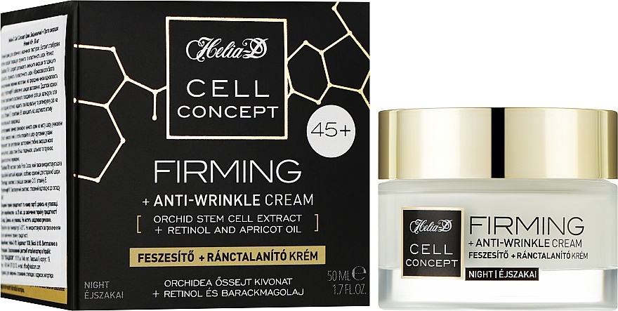 Крем нічний для обличчя проти зморшок, 45+ - Helia-D Cell Concept Cream — фото N6