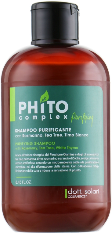 Очищающий шампунь - Dott. Solari Phito Complex Purifying Shampoo 