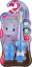 Парфумерія, косметика Дитяча зубна щітка із захисним чохлом "Слон", синя - Setablu Baby Soft Elefant Toothbrush