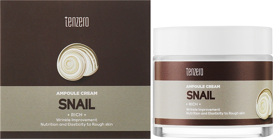 Ампульный крем для лица с улиткой - Tenzero Rich Snail Ampoule Cream — фото N2
