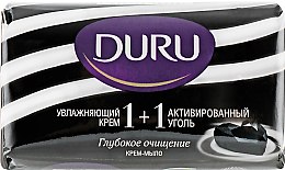Крем-мило "Зволожувальний крем і активоване вугілля" - Duru 1+1 Soft Sensations — фото N1