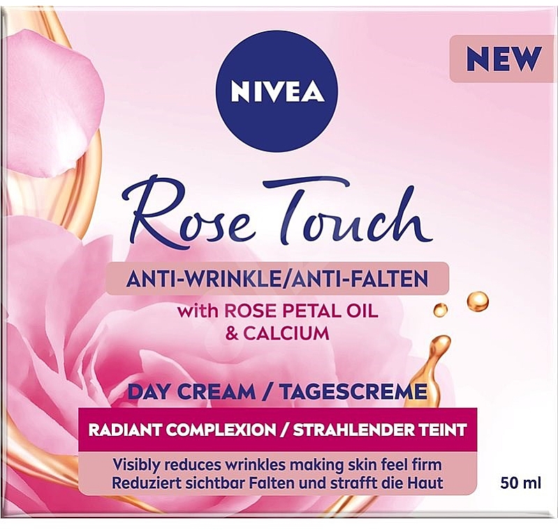 Антивіковий денний крем для обличчя - NIVEA Rose Touch Day Cream — фото N2