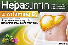 Парфумерія, косметика Дієтична добавка "Гепаслімін з вітаміном D3" - Aflofarm Hepaslimin With Vitamin D3