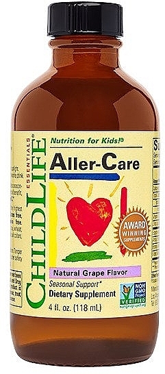 Дієтична добавка від алергії - ChildLife Aller-Care Natural Grape Flavor — фото N1