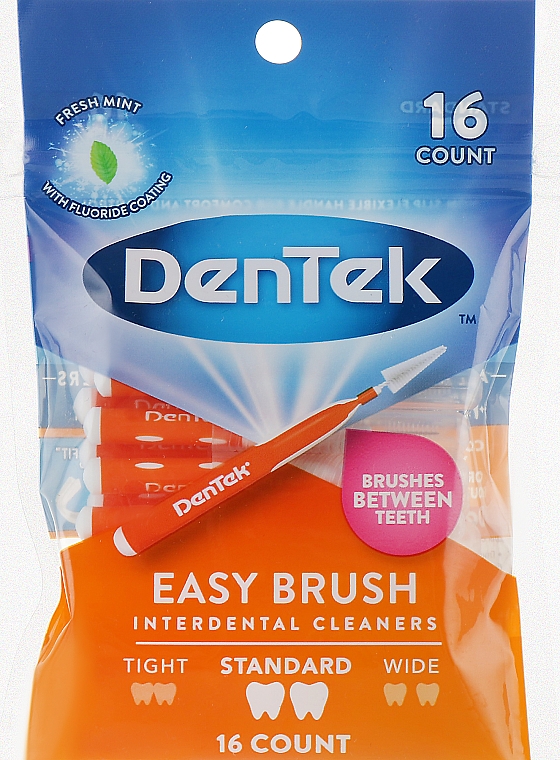 Щётки для стандартных межзубных промежутков - DenTek Easy Brush Interdental Cleaners Standart Spaces