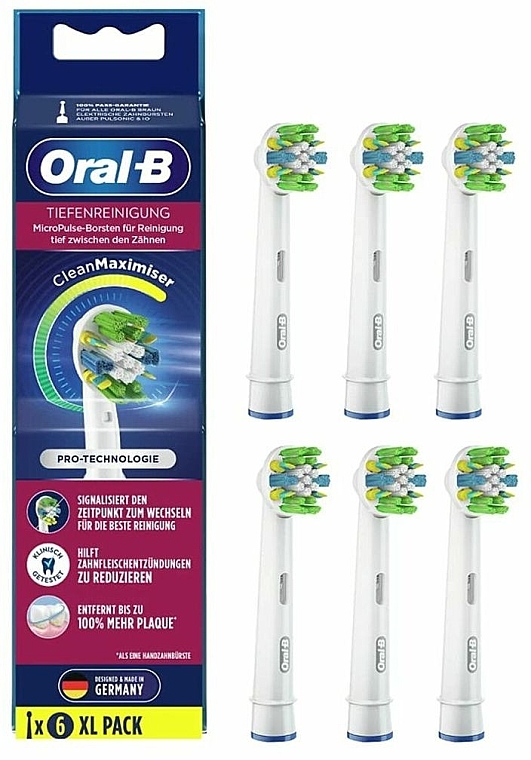 Сменная насадка для электрической зубной щетки, 6 шт. - Oral-B Floss Action Clean Maximiser — фото N1