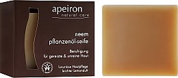 Натуральное мыло "Ним" для проблемной кожи - Apeiron Neem Plant Oil Soap — фото N2