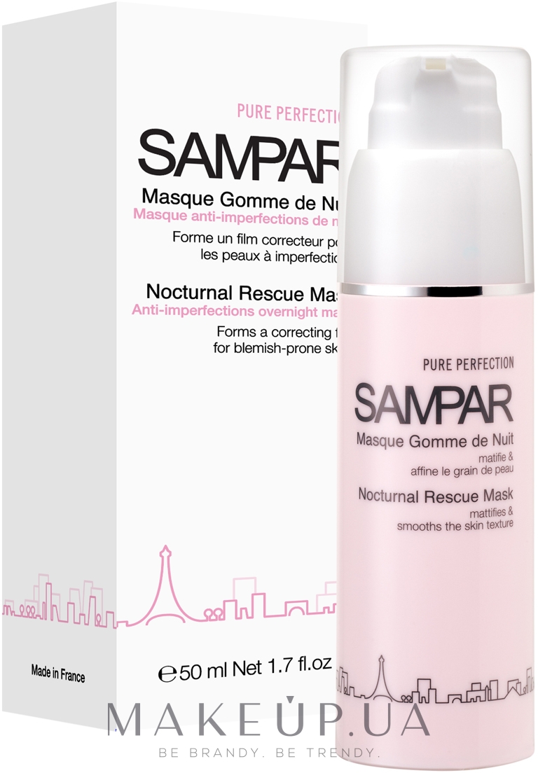 Нічна маска для обличчя проти прищів - Sampar Pure Perfection Nocturnal Rescue Mask — фото 50ml