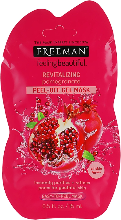 Маска-пленка для лица "Гранат" - Freeman Feeling Beautiful Peeling Facial Mask with Pomegranate (мини)
