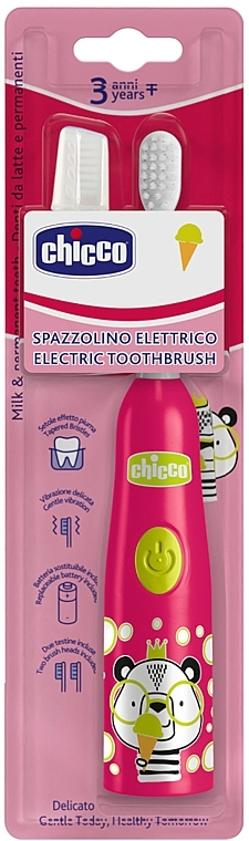 Електрична зубна щітка для дітей 3+, тигр - Chicco Milk And Permanent Teeth Electric Toothbrush — фото N2