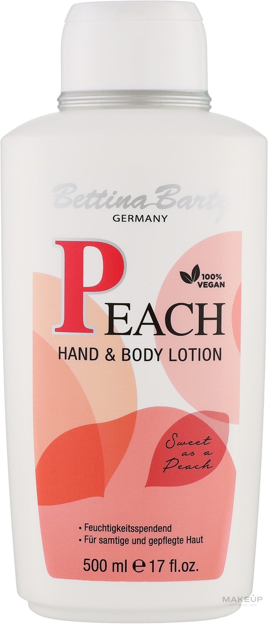 Лосьон для рук и тела "Персик" - Bettina Barty Peach Hand & Body Lotion  — фото 500ml