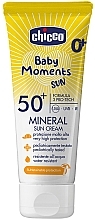 Духи, Парфюмерия, косметика Крем солнцезащитный минеральный - Chicco Baby Moments Sun SPF 50+