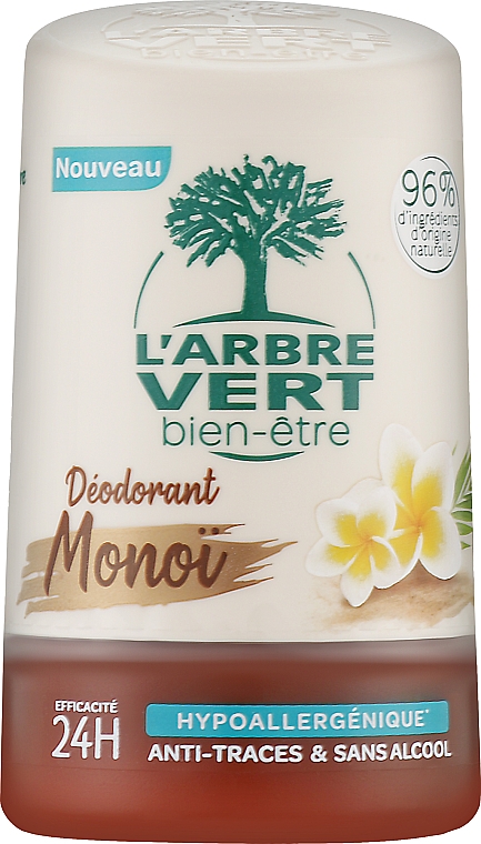 Дезодорант із кокосовим маслом - L'Arbre Vert Monoi Deodorant — фото N1