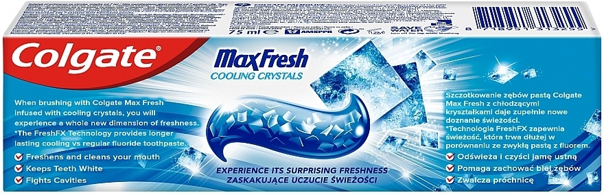 Зубна паста "Макс Фреш" з охолоджуючими кристалами освіжаюча - Colgate Max Fresh — фото N4