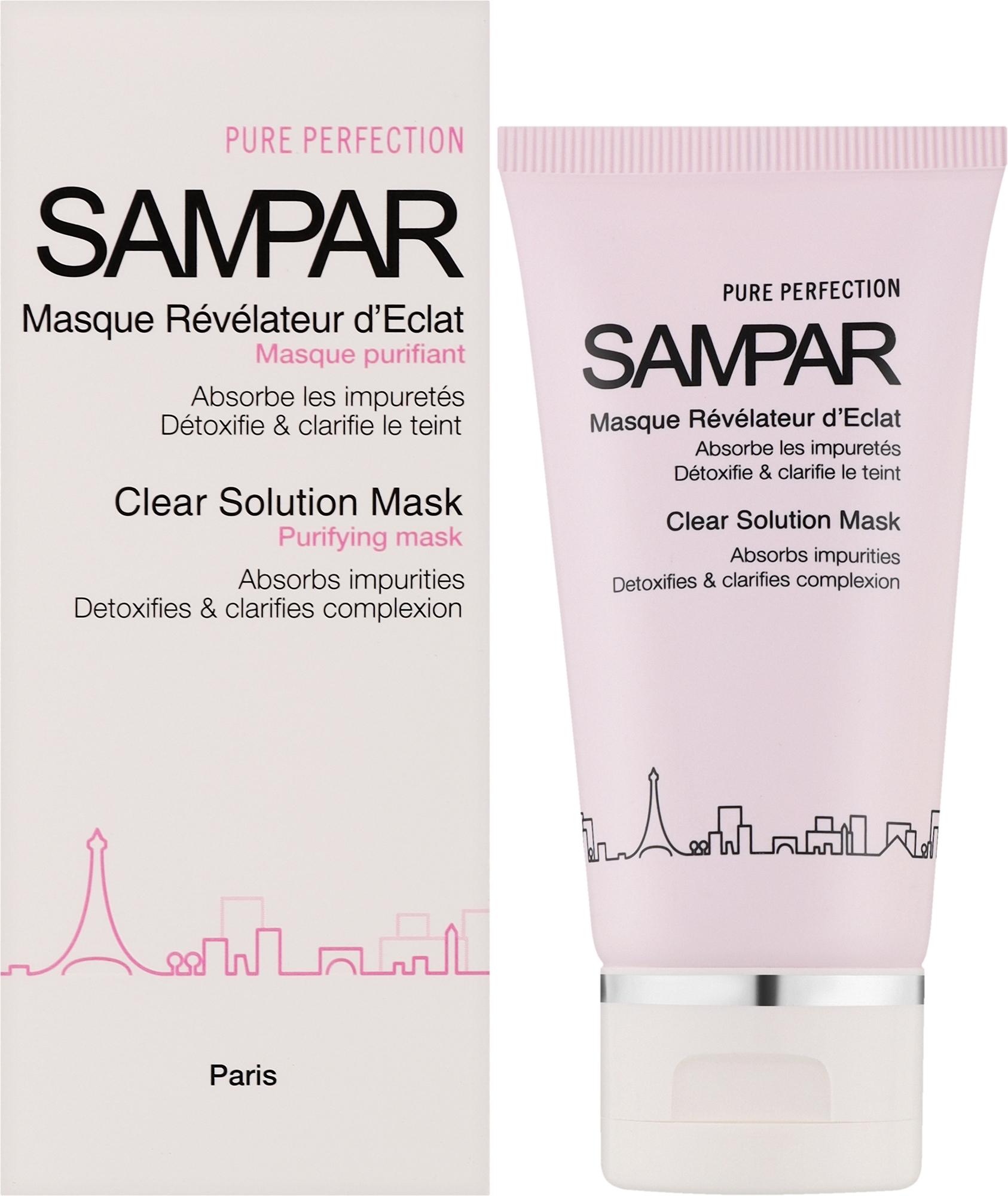 Очищающая маска для жирной и комбинированной кожи - Sampar Clear Solution Mask — фото 50ml