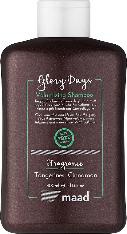 Шампунь для объема волос - Maad Glory Days Volumizing Shampoo — фото N1