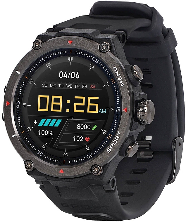 Смартгодинник для чоловіків, чорний - Garett Smartwatch GRS PRO — фото N1