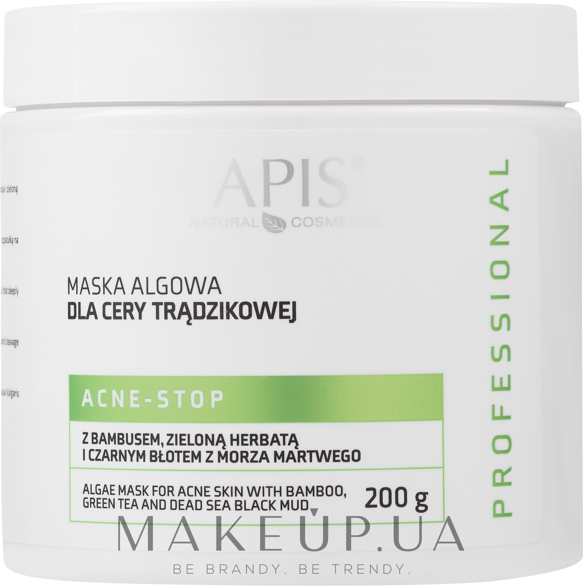 Альгинатная маска для проблемной кожи лица - APIS Professional Algae Mask For Acne Skin — фото 200g
