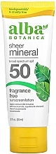 Солнцезащитный лосьон минеральный, без запаха SPF 50 - Alba Botanica Sheer Mineral Sunscreen Lotion SPF 50  — фото N1