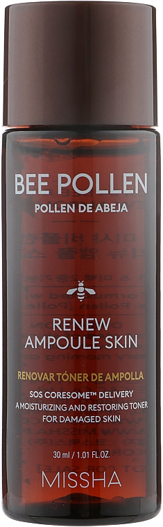 Набір - Missha Bee Pollen Renew Skincare Set (ton/150ml + emulsion/130ml + mini/ton/30ml + mini/emulsion/30ml) — фото N6